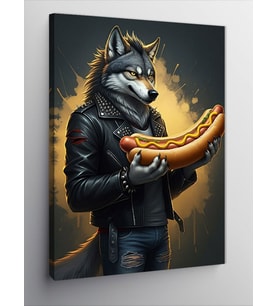 Kanvas Tablo Hotdog Ve Kurt