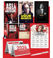 Asla Vazgeçme - Ayraç - Kartpostal - Poster - Uğur Mumcu -  2026 Ajanda İstikbal - İstikbal Ahşap Duvar Takvimi - Masa Takvimi