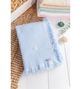 % 100 Pamuk Natural Dört Katlı Müslin Bebeka Battaniye