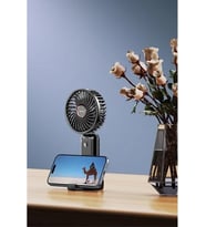 Çok Fonksiyonlu Masaüstü Soğutma Fanı – 4000mAh Powerbank, 10W Type-C Hızlı Şarj, Entegre Telefon Tutucu, Ayarlanabilir Fan Hızı ve Kompakt Tasarım, YF10, Siyah