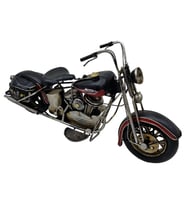 Black Street Rusty Metal Chopper Dekoratif Motosiklet