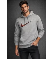 Nike Dry Fleece Hoodie Loose Fit Gray Erkek Kapüşonlu Sweatshirt Gri