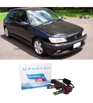 Peugeot 306 Led Xenon Uzun + Kısa Far Ampulü H4 Ultimate 9500 Lumens Yeni Seri Beyaz 1993-1996