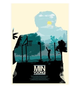 Bts X Olly Moss: Min Yoongi Tablo Ahşap Poster Dekoratif Kod1396
