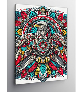 Kanvas Tablo Detaylı Kuş Motifi Deseni