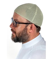Baba Günü Hediyesi - Lüks Çelik Örme Namaz Takkesi Fıstıkyeşili 1 Adet (Fıstık Yeşili)