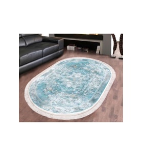 Brillant Latex Oval Kaymaz Taban Halı-BEST HLE11308.801-(130x190)
