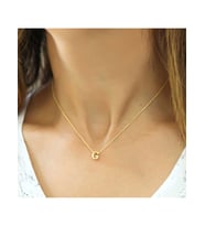 Gümüş Gold 3 Boyutlu G Harf Kadın Kolye CSR2183762