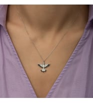 Rodaj Anka Kuşu Kolye-925 Ayar Gümüş
