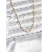 14K Gold Renk Kaplama Topçuklu Zincir Model CM Kadın Kolye