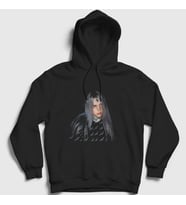 Presmono Unisex Siyah Spider V2 Billie Eilish Kapüşonlu Sweatshirt 155027tt