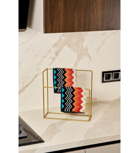 Parlak Altın Renk Çok Amaçlı Tezgah Üstü Mutfak & Banyo Havluluğu Modern Havlu Askılığı