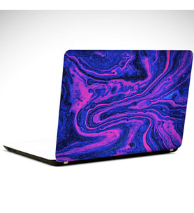 Mor ve Pembe Soyut Laptop Sticker 13 İnch (34X24CM)