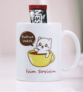 Kahve Vakit Kupası kişiye özel isimli