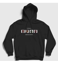 Presmono Unisex Siyah Demon Days Gorillaz Kapüşonlu Sweatshirt 54572tt