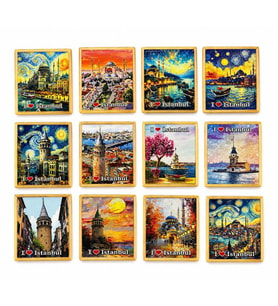 Northcity İstanbul Temalı Buzdolabı Magnet Alk5404 - 9 Cm Şık Dekoratif Mıknatıs