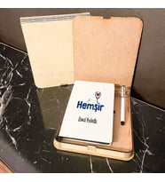 Hemşir Ahşap Kutulu Defter Kalem Set 002