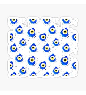 Nazar Boncuğu Yapıştırma Etiket Sticker Duvar 18cm Md10