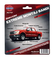 Geseus Boss Extreme Çok Güçlü Oto Aksesuar Montaj Bandı 12mmx4.6Mt