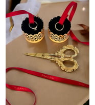 Armonia Gold Kadife Yükselti ve Söz Makası Seti (Gold)
