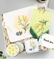 Kişiye Özel Bez Çanta & Fular & Mum & Kupa Hediye Seti