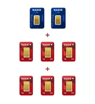 Nadir Gold 24 Ayar 11 Gram Külçe Altın (2 Adet 2,5 Gram Külçe Altın + 6 Adet 1 Gram Külçe Altın )