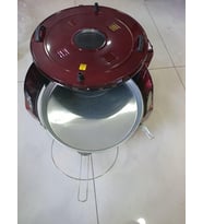 Lüks Büyük Döner Tepsili Yuvarlak Fırın Termostatlı Elektrikli Börek Fırını 1400W Isıya Dayanıklı Cam Kapaklı pizza fırını börek fırını