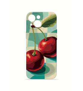 iPhone 15 Vorian İnce Kamera Korumalı Mika Kılıf Cherry Picnic