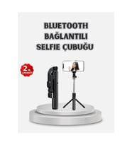 Taşınabilir Kablosuz Bluetooth Selfie Çubuğu, 360° Dönebilir Başlık, Şık Tasarım