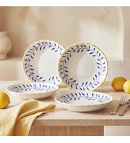 GÜRAL PORSELEN Limon 20 cm 4lü Porselen Çukur Tabak Seti