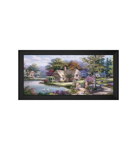 Manzara Temalı Kanvas Tablo 50 x 70 cm Siyah Çerçeve