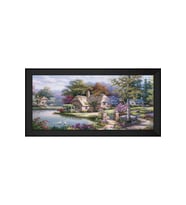 Manzara Temalı Kanvas Tablo 50 x 70 cm Siyah Çerçeve