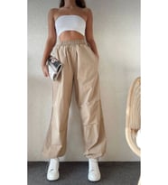 Cepli Paraşut Pantalon - Bej