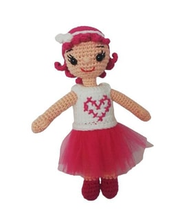 Minyatür Pamuk Şeker Bebek Amigurumi Organik Oyuncak