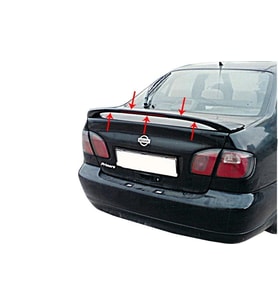 Nissan Primera Uyumlu P11 Spoiler Bagaj Yüksek (Işıklı) Fiber 1995-2002