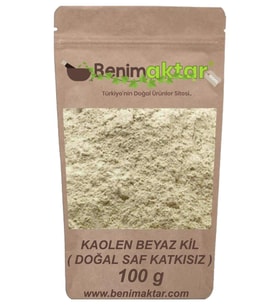 BenimAktar Beyaz Kil Kaolen Kil Toz 100 Gr