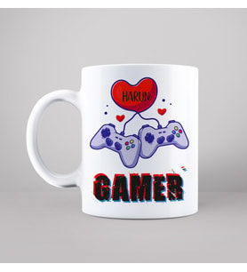 Gamer Oyuncu Tasarımlı Kupa Kişiye Özel