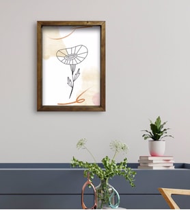 BK Gift Otel Odası Konseptli Doğal Masif Ahşap Çerçeveli Tablo 45x65cm-91