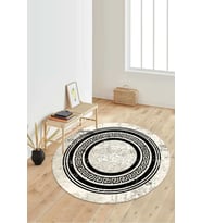 Dijital Baskılı Kaymaz Taban Yıkanabilir Yuvarlak Salon Halısı Koridor Halısı Paspas NDY-SD-1044 (Çok Renkli)