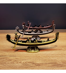 Metal Dekoratif Venedik Kayık (Çok Renkli)