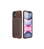 Apple iPhone 12 Uyumlu Kılıf Zore Negro Silikon Kapak (Kahverengi)