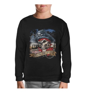 Kurukafa - Korsan Siyah Çocuk Sweatshirt
