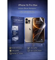 Lensun iPhone 16 Pro Max Ultra Şeffaf Esnek Ekran Koruyucu Film
