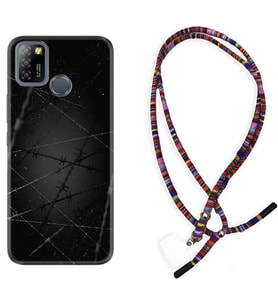 INFINIX Smart 4 5 6 Zero 8 S5 Pro Kılıf Boyun Asklı Rasta Silikon Dikenli Tel 1779