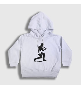 Presmono Unisex Çocuk Beyaz Stance Muhammed Ali Kapüşonlu Sweatshirt 230668tt