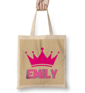 Emily-Name personalized Custom - vintage Retro Rainbow Style Design Gift Baby-Gift For Her Bez Çanta Uzun Saplı