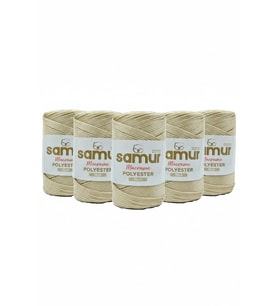 5 adet 4 NO POLYESTER MAKROME 0230 AÇIK BEJ
