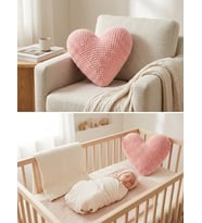 Romantik Kalp Yastık Dekoratif Peluş Yastık Bebek Odası ve Salon Aksesuarı