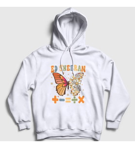 Presmono Unisex Beyaz Mathematics Müzik Ed Sheeran Kapüşonlu Sweatshirt 486227tt