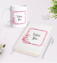 BK Gift Kişiye Özel İsimli Beyaz Defter Kalem Kupa Seti-9